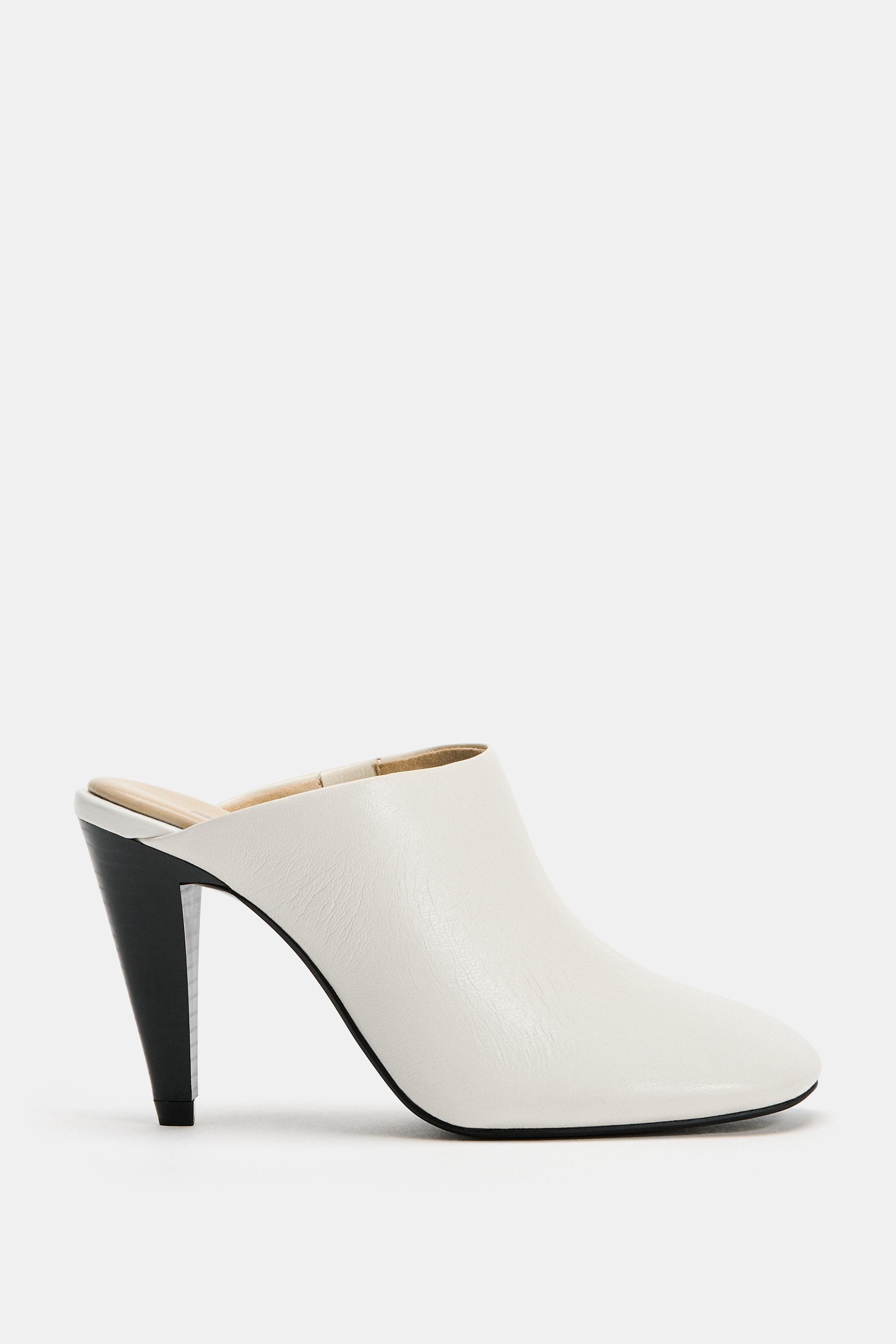 LEATHER HEELED MULES